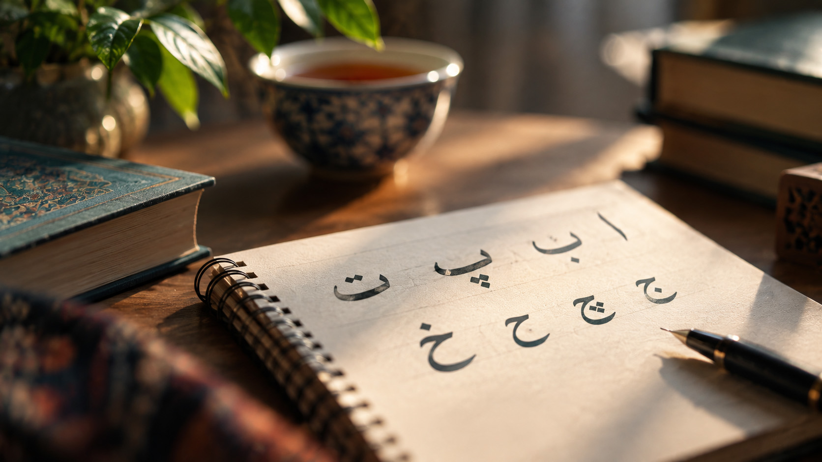 Learn Farsi alphabet with Persian letters