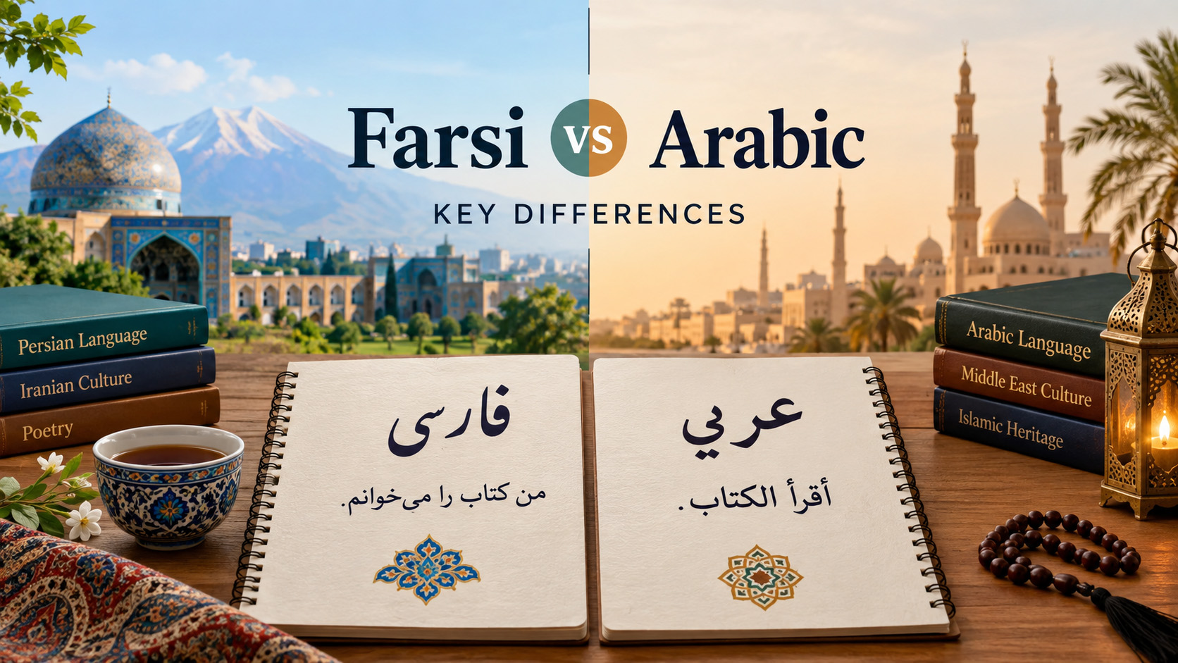 differences between Persian and Arabic